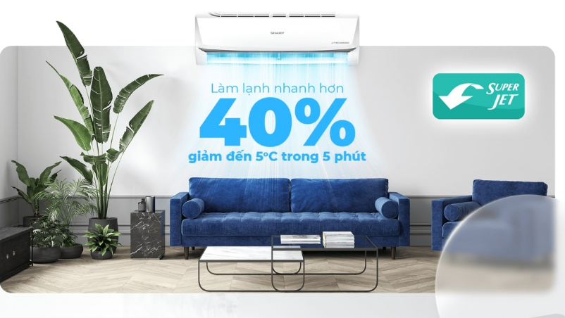 Máy lạnh - Sharp Inverter 2.0 HP AH-X18ZEW - Xuất xứ Thái Lan